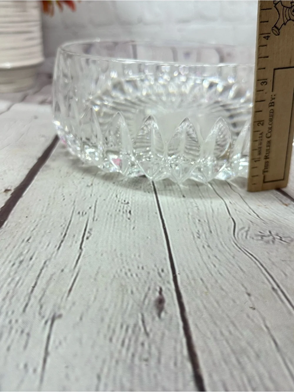vtg Gorham Althea Crystal Bowl diameter** decor centerpiece heavy no box classic